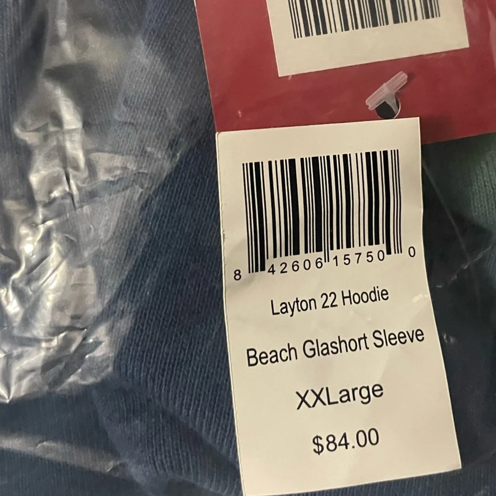 NWT Kimes Ranch Men’s Layton 22 Gradient Blue and Green Hoodie in Beachglass - Picture 8 of 11